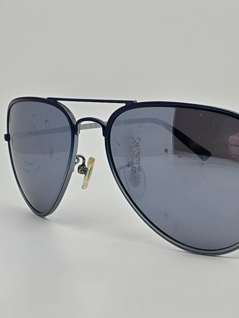 Blenders Maliblue Moon Blue Frame Polarized Silver Mirror Aviator Sunglasses